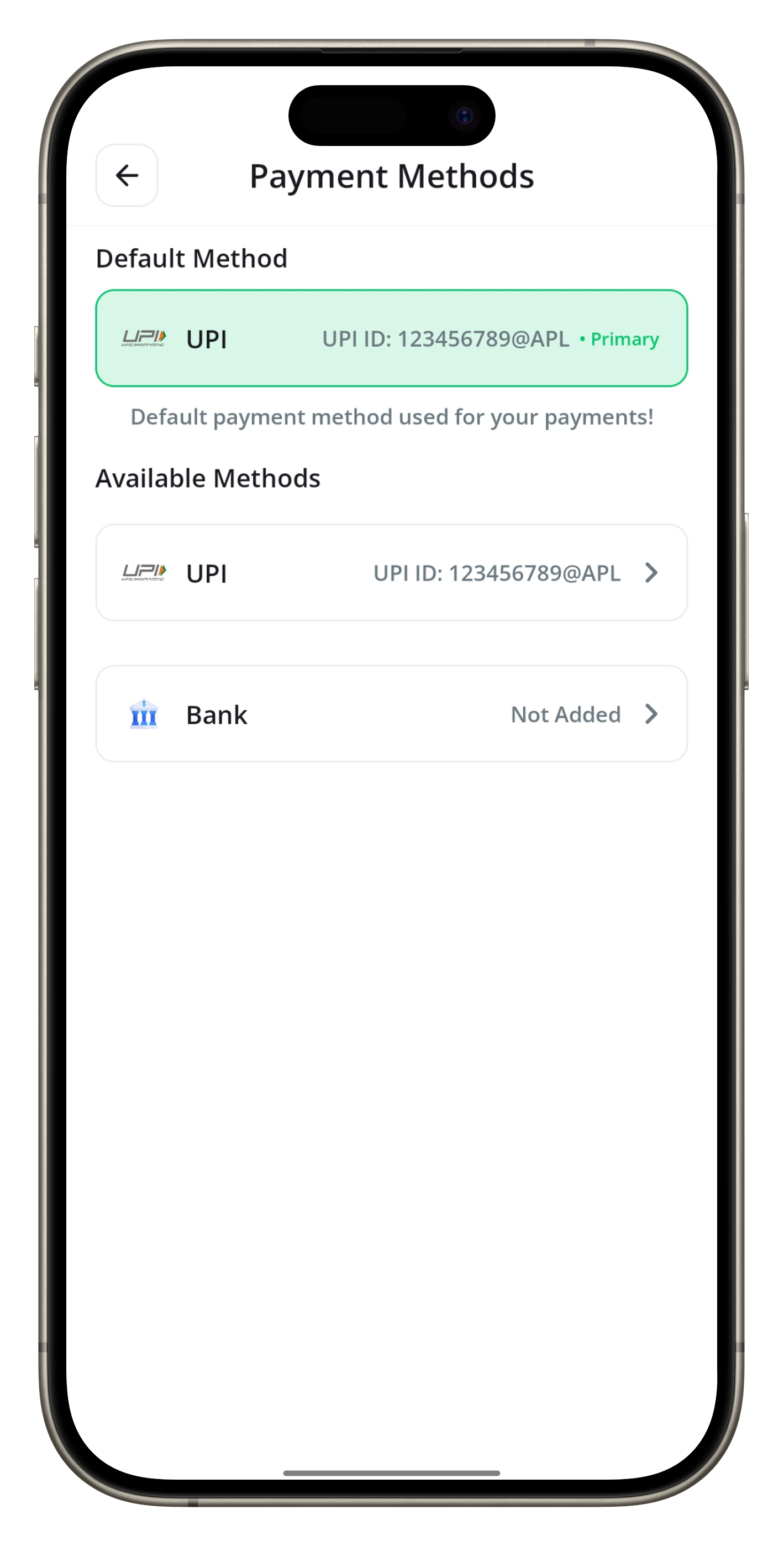 Bank and UPI Transfers